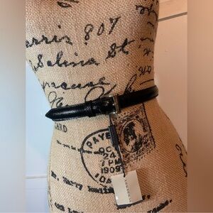 Black Leather Burberry Belt